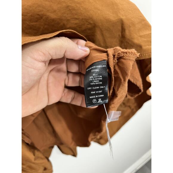 Boho Chic Avant Garde Cottagecore Lagenlook Tiered Dress M Art Terracotta Brown - Picture 8 of 16